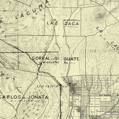 Vintage Map of Santa Barbara County, California 1889