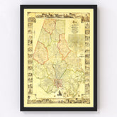 Vintage Map of Baltimore County, Maryland 1857