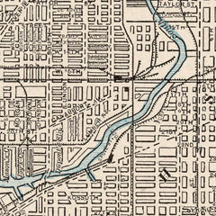 Vintage Map of Chicago, Illinois 1893