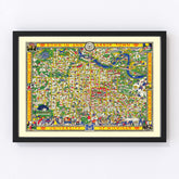 Vintage Map of University of Michigan 1926