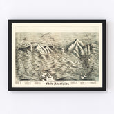 Vintage Map of the White Mountains, 1890