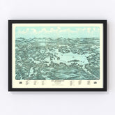 Vintage Map of Lake Winnipesaukee, 1903