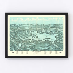 Vintage Map of Lake Winnipesaukee, 1903