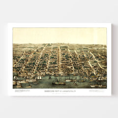 Vintage Map of Alexandria, Virginia 1863