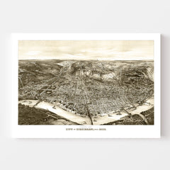 Vintage Map of Cincinnati, Ohio 1900