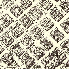 Vintage Map of New Orleans, Louisiana 1930