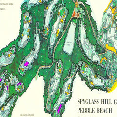 Vintage Map of Spyglass Hill Golf Course, 1974