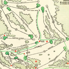 Vintage Map of Augusta National Golf Course, 1954