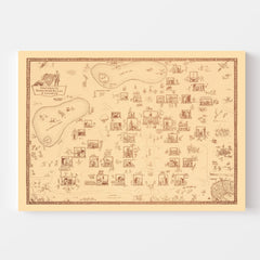 Vintage Map of University of Notre Dame, 1938